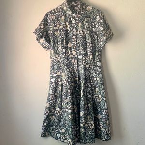 Brooks Brothers Floral Shirt Dress 8 Petite